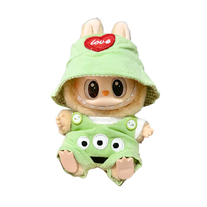 Mini Plush Doll'S Clothes Outfit Accessories For 17cm Korea Kpop Labubu I II Idol Dolls sit party overalls Clothing