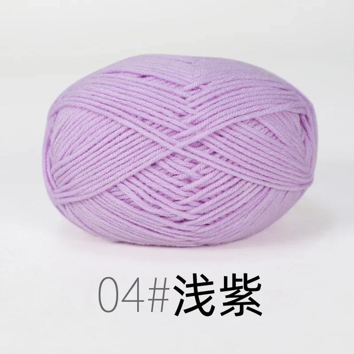Organic Cotton Yarn 4ply Baby Milk Knitted Yarn For Craft Sweater Hat Dolls Scarves 1 Ball 50g Soft Wool Crochet Yarn Wholesale
