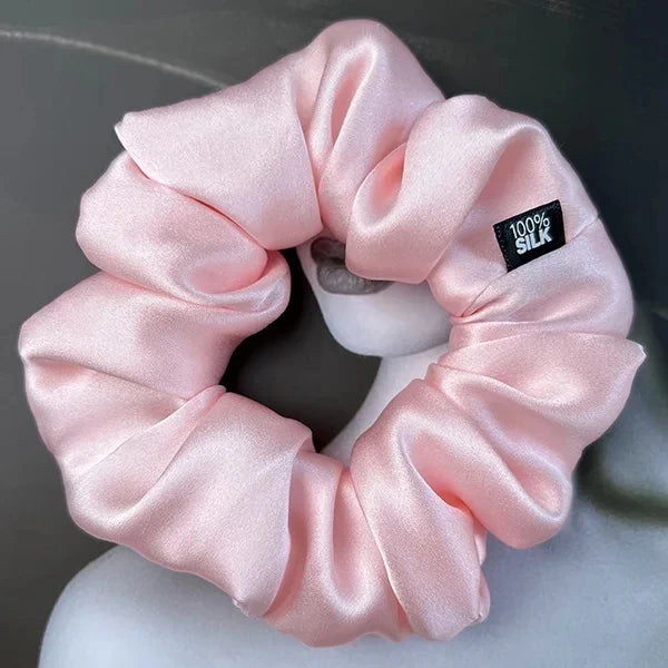 Mulberry silk scrunchie, Pink
