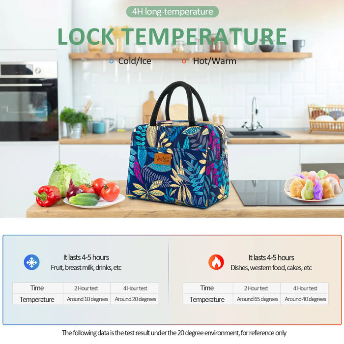 Lunch Box Thermal Bag Portable Waterproof Durable Wide Opening