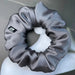 Mulberry silk scrunchie, Charcoal