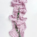 Lilac gauze table runner with eucalyptus