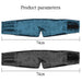 Blue and black sleep masks laid flat, 74 cm long