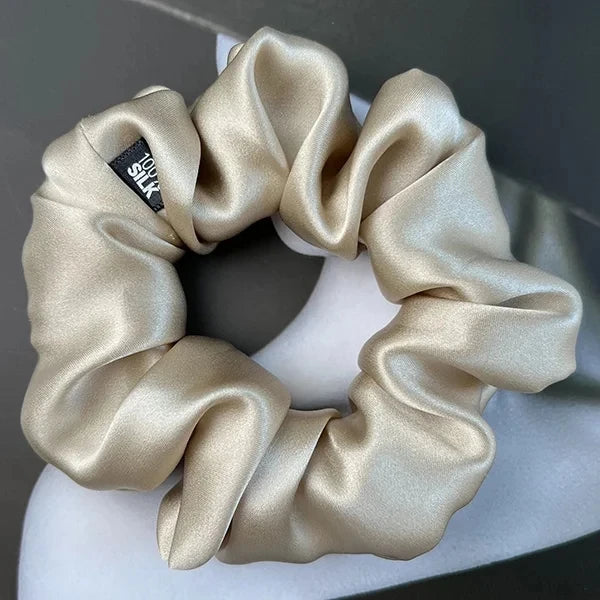 Mulberry silk scrunchie, Sand