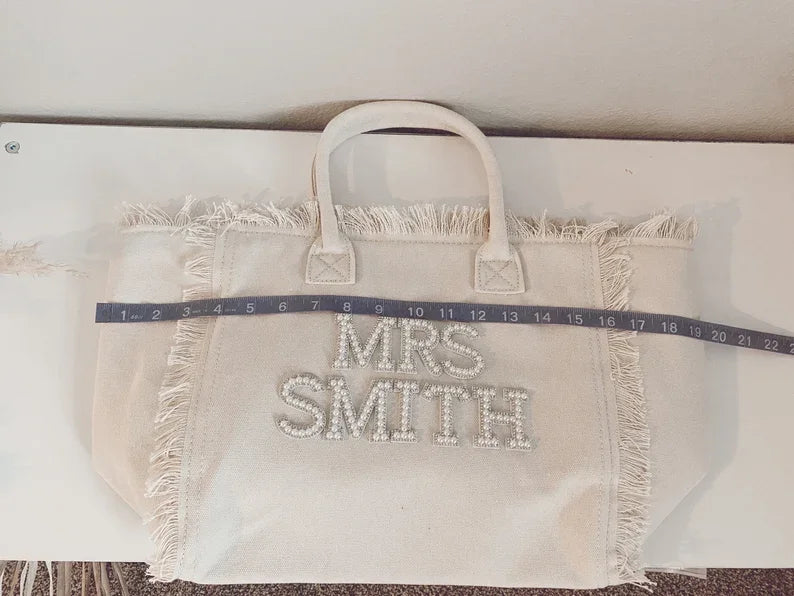 Summer Tote Bag for Bride | Bridesmaid Tote | Gift for Bride |Honeymoon Bag