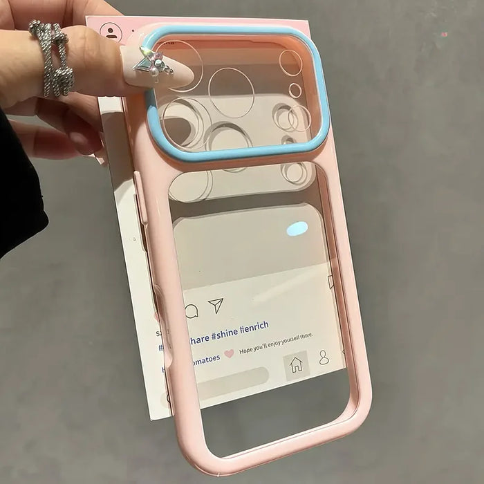 Luxury Candy Clear Phone Case For IPhone 11 12 13 14 15 16 17 18 Pro Max Plus Air Transparent Shockproof Bumper Back Cases Cover