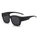 Black fit-over sunglasses with grey lenses