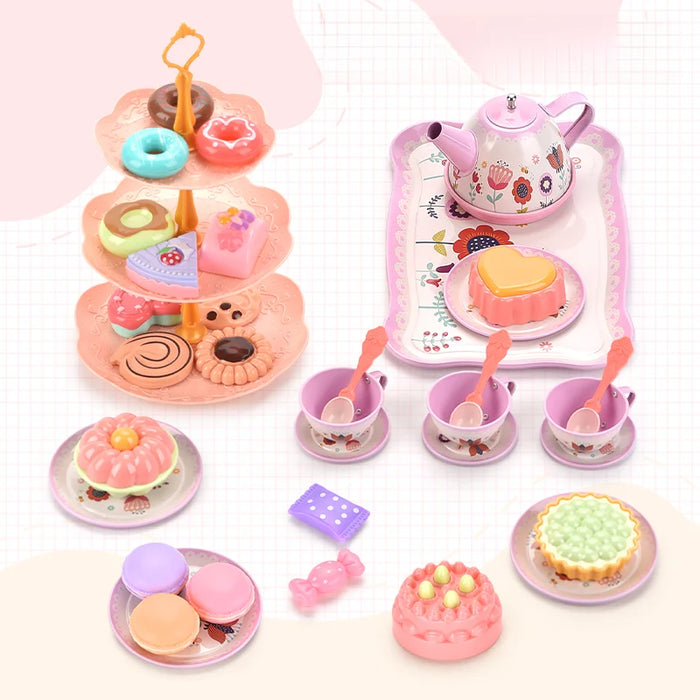 Play tea set Kitchen Play Set children furniture Infant Pretend Kids Toys