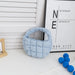 Light blue mini quilted puffer tote