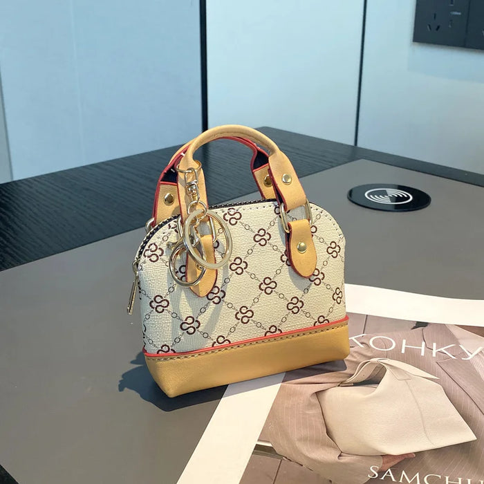 Mini Chain Printed Handheld Diagonal Bag for AirPods pro 4/3/2 Small Headphone Coin Purse Holder with Strap