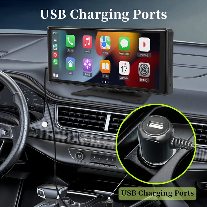 10.26 Car Mirror Radio Multimedia Video Player Universal Wireless Carplay Android