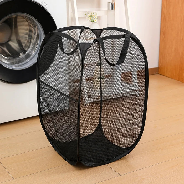 Large Capacity Laundry Basket Foldable Storage Basket with Ventilated Skeleton for Dirty Clothes Easy to Carry and Organize