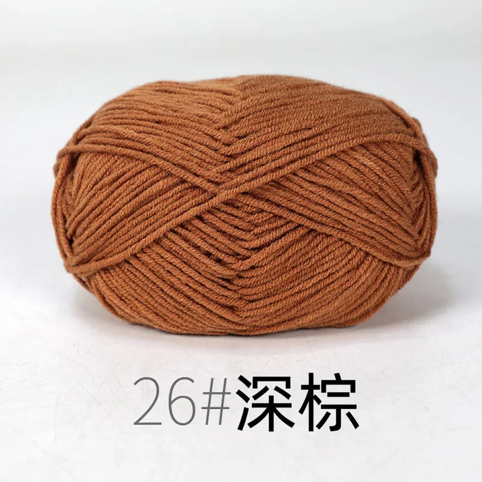 Organic Cotton Yarn 4ply Baby Milk Knitted Yarn For Craft Sweater Hat Dolls Scarves 1 Ball 50g Soft Wool Crochet Yarn Wholesale