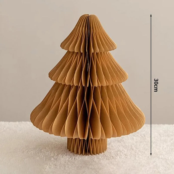 Chinese New Year Decorations Paper Honeycomb Ball Folding Christmas Tree 3D Ornament Home Wedding Decoration Desktop Ornament