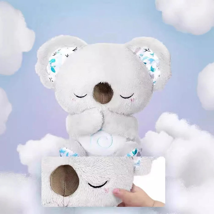 Breathing Koala with Light Sound Baby Sleep and Playmate Koala Musical Stuffed Plush Toy Newborn Sensory Comfortable Baby Gifts