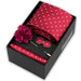 Men's tie gift set, style BBJ-43: tie, pocket square, cufflinks and pins in a gift box