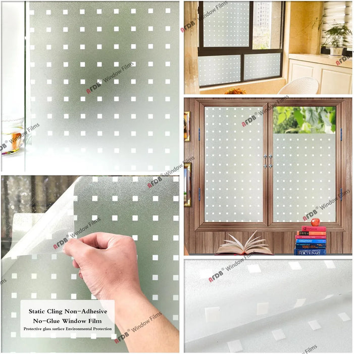 Stained Decorative Window Film Static Self Adhesive Glass Sticker Heat Control Vinyl Window Cling For Home Door Glass Decals