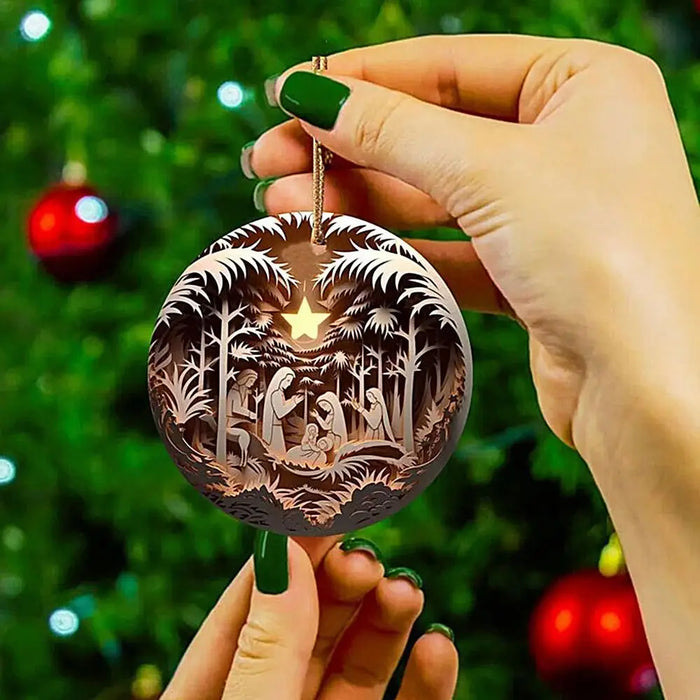 5pcs Nativity Christmas Tree Pendant Jesus Christ Hanging Ornaments