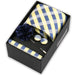 Men's tie gift set, style BBJ-52: tie, pocket square, cufflinks and pins in a gift box