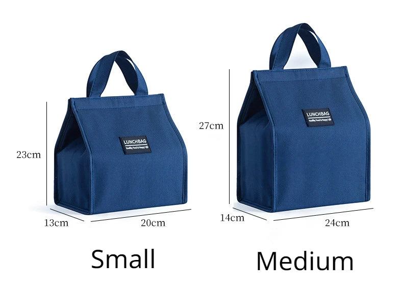 Thermal Insulated Portable Oxford Lunch Bags Picnic School Food Bento