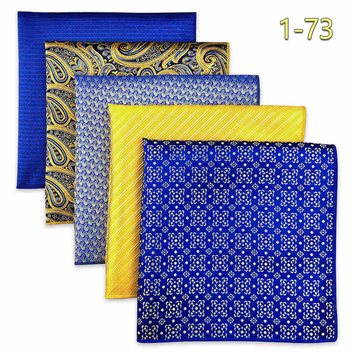 5 Pieces Mens Pocket Squares Wedding Handkerchiefs Set Fashion Formal Bundle Luxury Unique