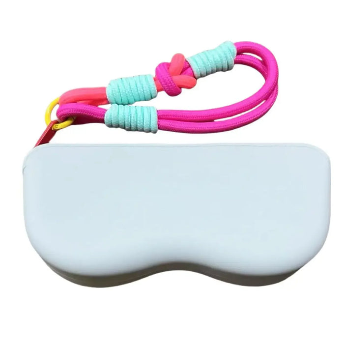 Silicone Zipper Eyeglass Case, Sunglasses Storage Protective Case, Hanging Bag, Wallet, Waterproof Glass Box for Women and Girls
