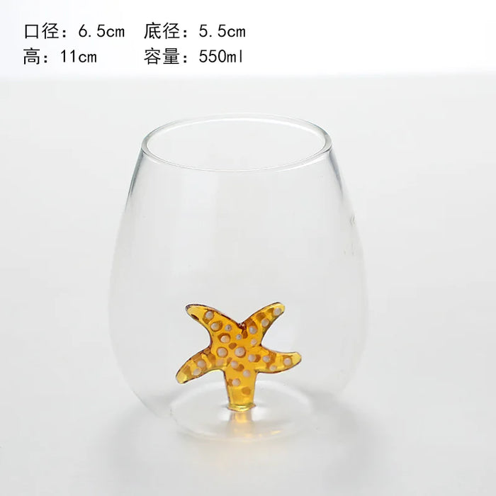 3D Cartoon Animal Glass Cup Home Plant Modeling Glass Mug Three-dimensional Animal Shape Milk Juice Glass Water Cup