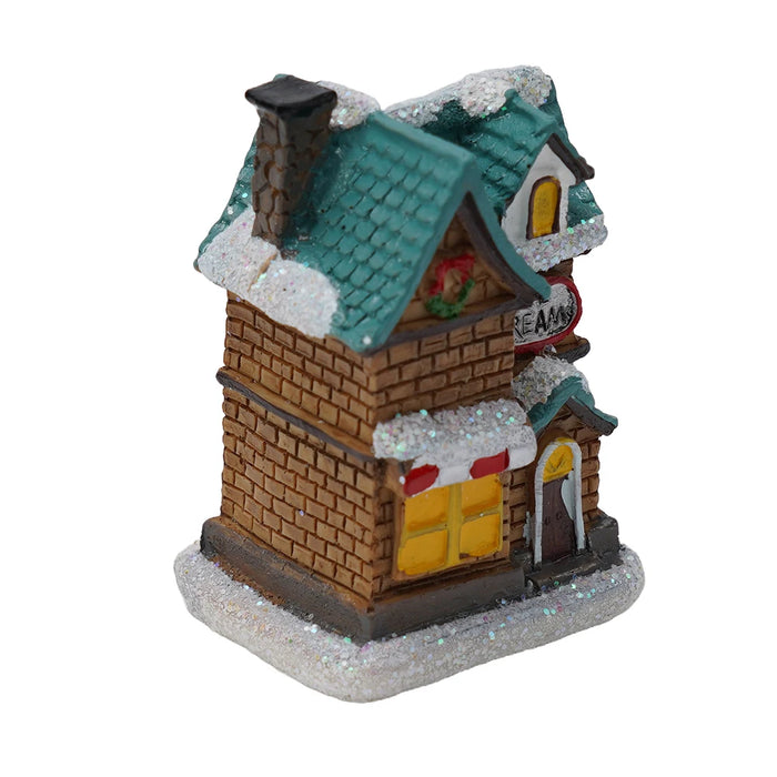 Brightness LED Light Up Small Village House Scene Christmas Decor Ornament 2024 New Year Home Decor Navidad