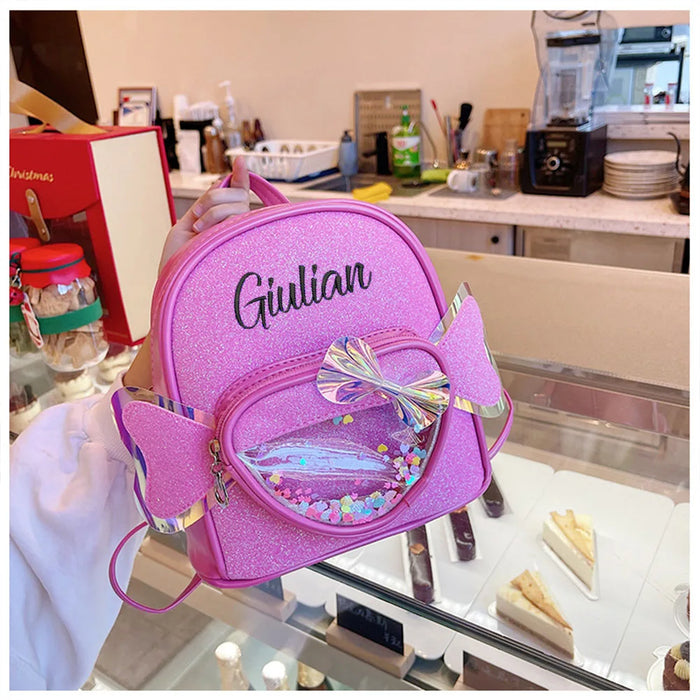Children's PU Cartoon Bag Personalized Name Lightweight
