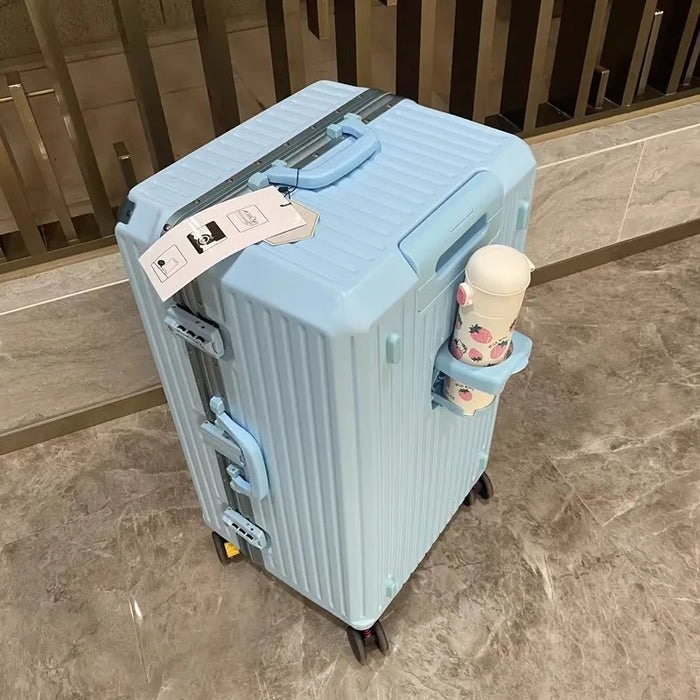 Large Capacity Rectangular Aluminum Suitcase ABS Carrry-on Luggage