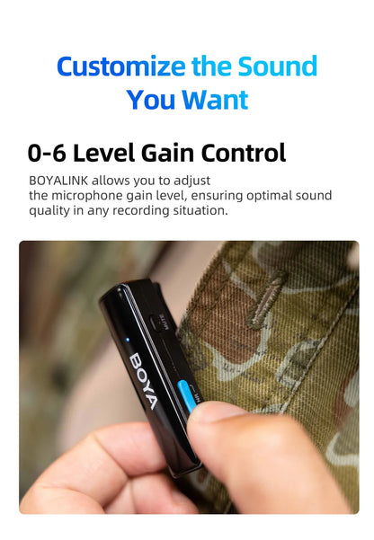 BOYA BOYALINK Wireless Lavalier Microphone for Mobile DSLRs Cameras