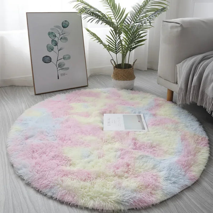Ultra Soft Plush Round Rug Mat - Fluffy White Carpet for Living Room, Home Decor and Bedroomr, Bedroom and Kids Room