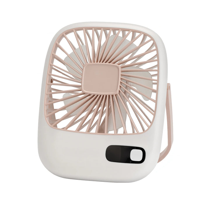Desk Fan, Portable USB Rechargeable Fan, 180° Tilt Folding Personal Fan With Power Display, 5 Speeds Ultra Quiet Table Fan