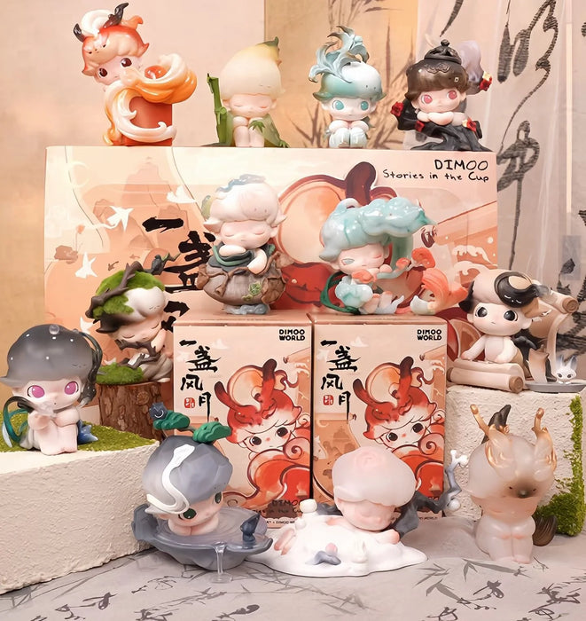 Dimoo Stories In The Cup Series Blind Box Mystery Surprise Box Cute Doll Ornament Toy Gift