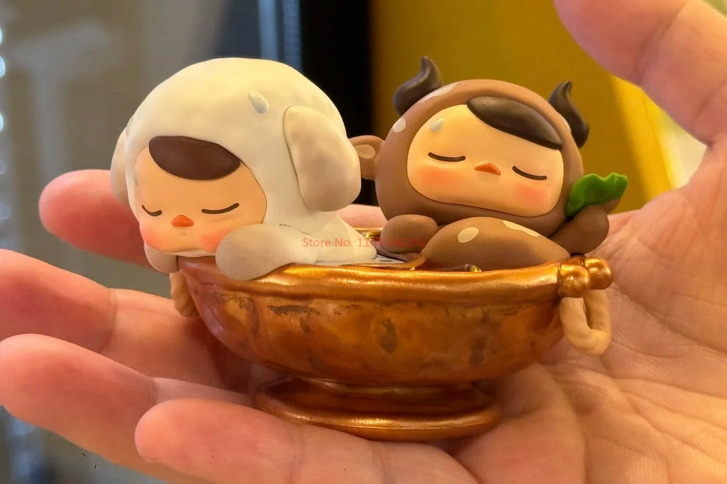 Pucky The Feast Series Gourmet Restaurant Action Figurine Kawaii Doll Toy Cartoon Model Pvc Desktop Doll Toys Festival