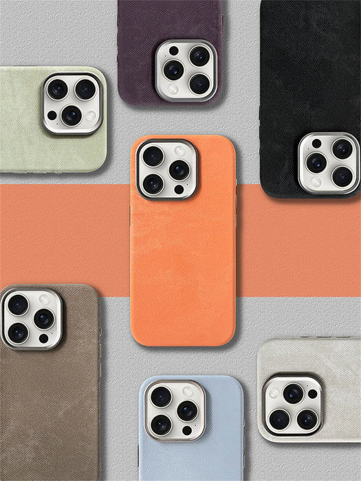 Luxury For MagSafe Fiber Leather Shockproof Case For iPhone 18 17 16 Pro Max Air 15 14 Plus 13 12 Magnetic Wireless Charge Cover