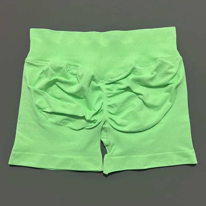 Women Fitness Workout Shorts Yoga High Waist Lift Butt Fitness Shorts Gym Running Sportswear Women Push Up Gym Leggings