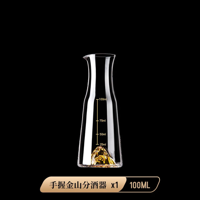Crystal Liquor Spirits Shot Glasses Gift Box Gold Mountain Thick Bottom Wine Glasses Whiskey Glass Spirits Vodka Brandy Shot Cup