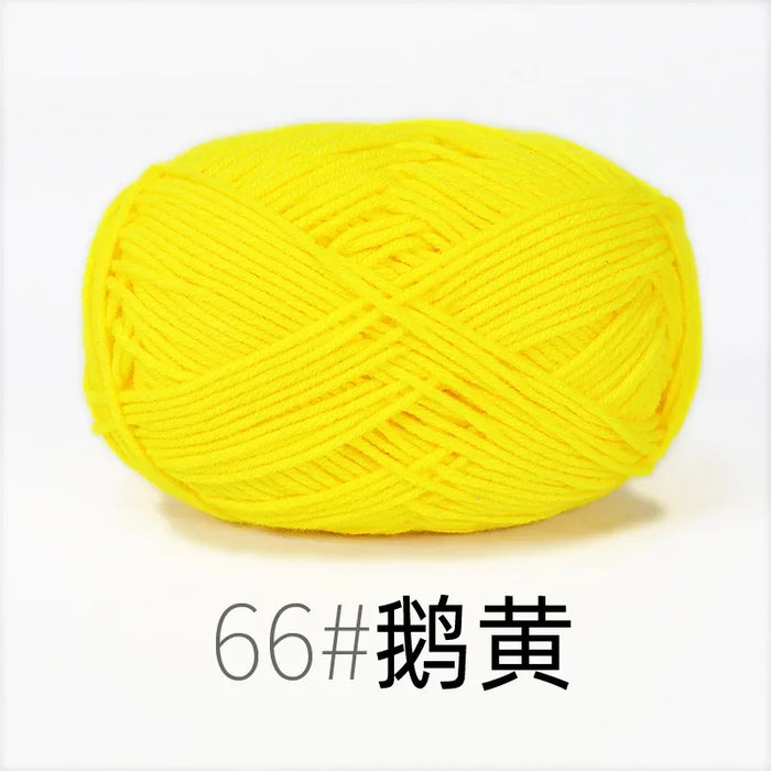 Organic Cotton Yarn 4ply Baby Milk Knitted Yarn For Craft Sweater Hat Dolls Scarves 1 Ball 50g Soft Wool Crochet Yarn Wholesale
