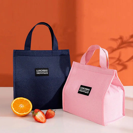 Thermal Insulated Portable Oxford Lunch Bags Picnic School Food Bento