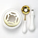 Wax seal melting stove and spoon: 3-Piece Set, White