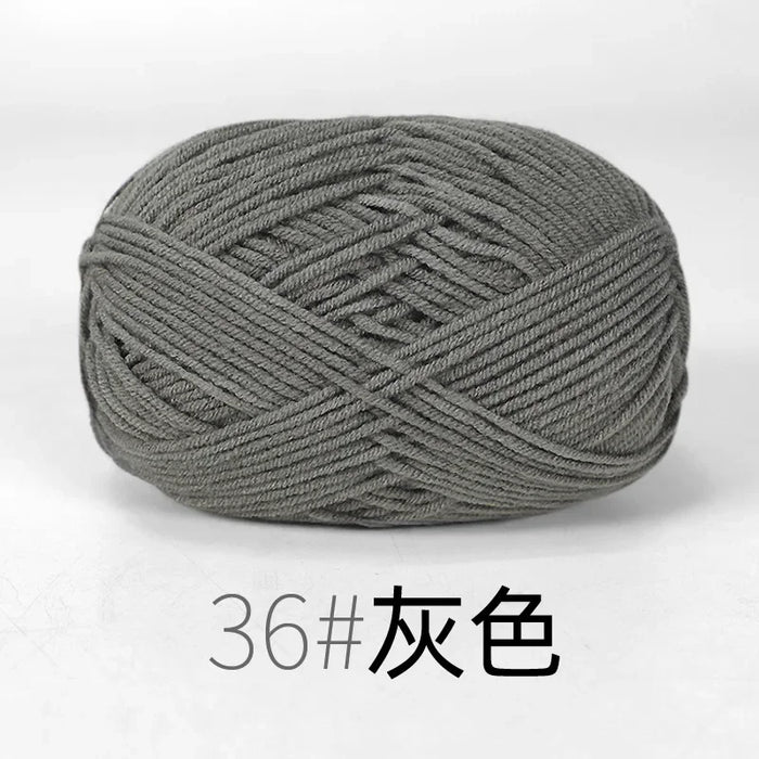 Organic Cotton Yarn 4ply Baby Milk Knitted Yarn For Craft Sweater Hat Dolls Scarves 1 Ball 50g Soft Wool Crochet Yarn Wholesale