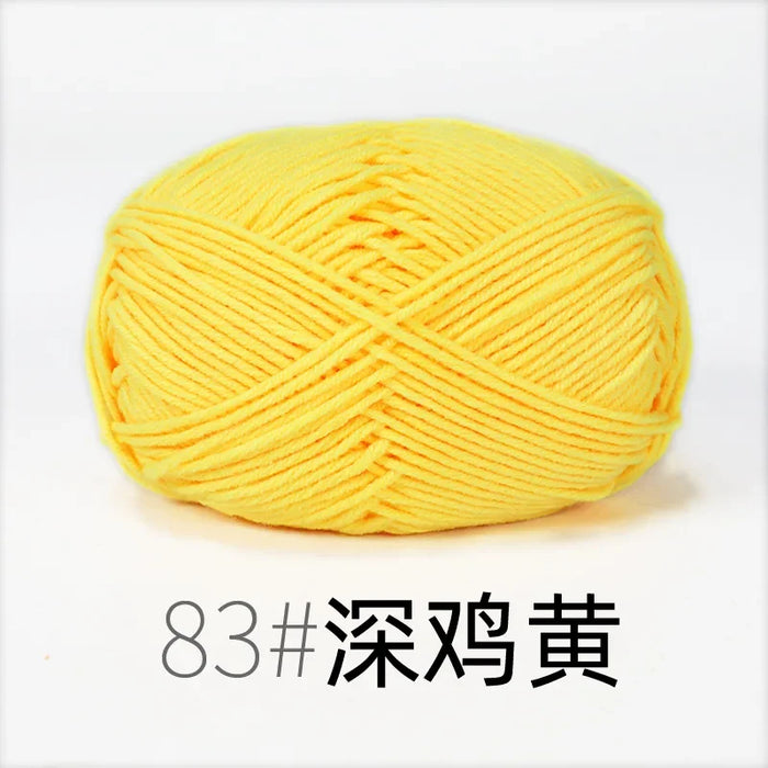 Organic Cotton Yarn 4ply Baby Milk Knitted Yarn For Craft Sweater Hat Dolls Scarves 1 Ball 50g Soft Wool Crochet Yarn Wholesale