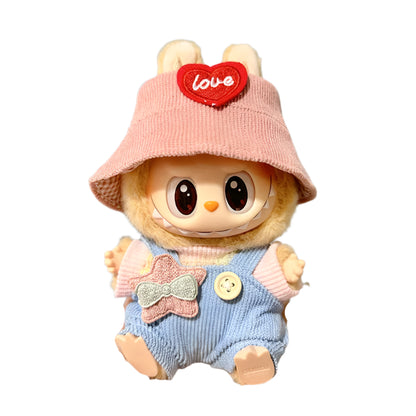 Mini Plush Doll'S Clothes Outfit Accessories For 17cm Korea Kpop Labubu I II Idol Dolls sit party overalls Clothing