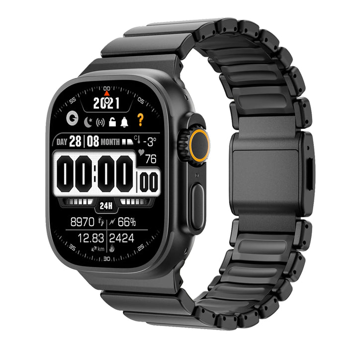 Titanium Silicone Magnetic Strap for Apple Watch Ultra 3/2 49mm Series 11 10 46mm Metal Band for Iwatch 9 8 7 45mm 6 SE 5 44mm