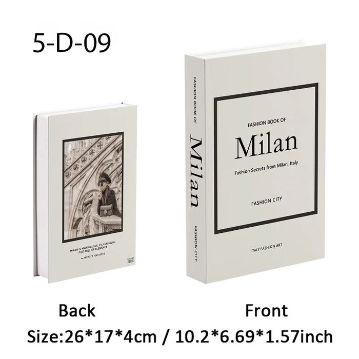 Luxury Fake Book Storage Box Abstract Decorative Books Open Paris Home Decor Coffee Table Bedroom Ornaments Interior Decoration