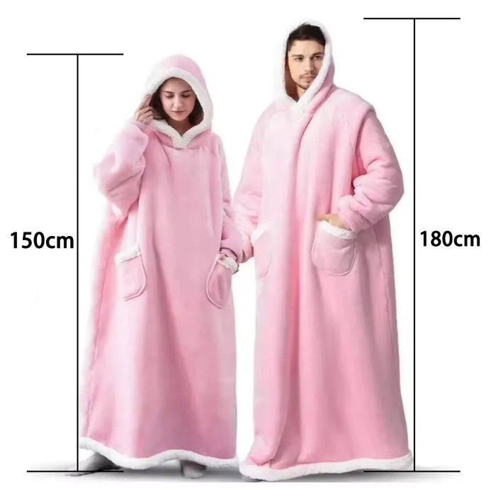 Pink blanket hoodies in 150 cm and 180 cm lengths