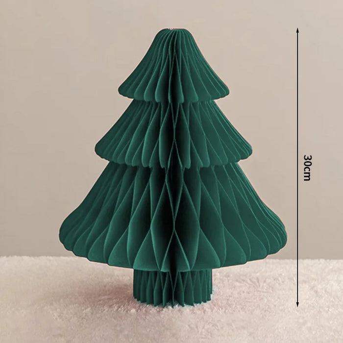 Chinese New Year Decorations Paper Honeycomb Ball Folding Christmas Tree 3D Ornament Home Wedding Decoration Desktop Ornament