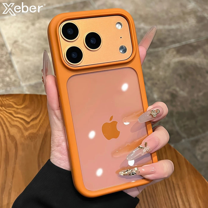 Intelligent Camera Touch Button Crystal Clear Phone Case for iPhone 18 17 Pro Max 16 Pro Air Transparent Shockproof Cover Funda