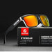 KDEAM square polarized sunglasses, mirror red lenses (C7)